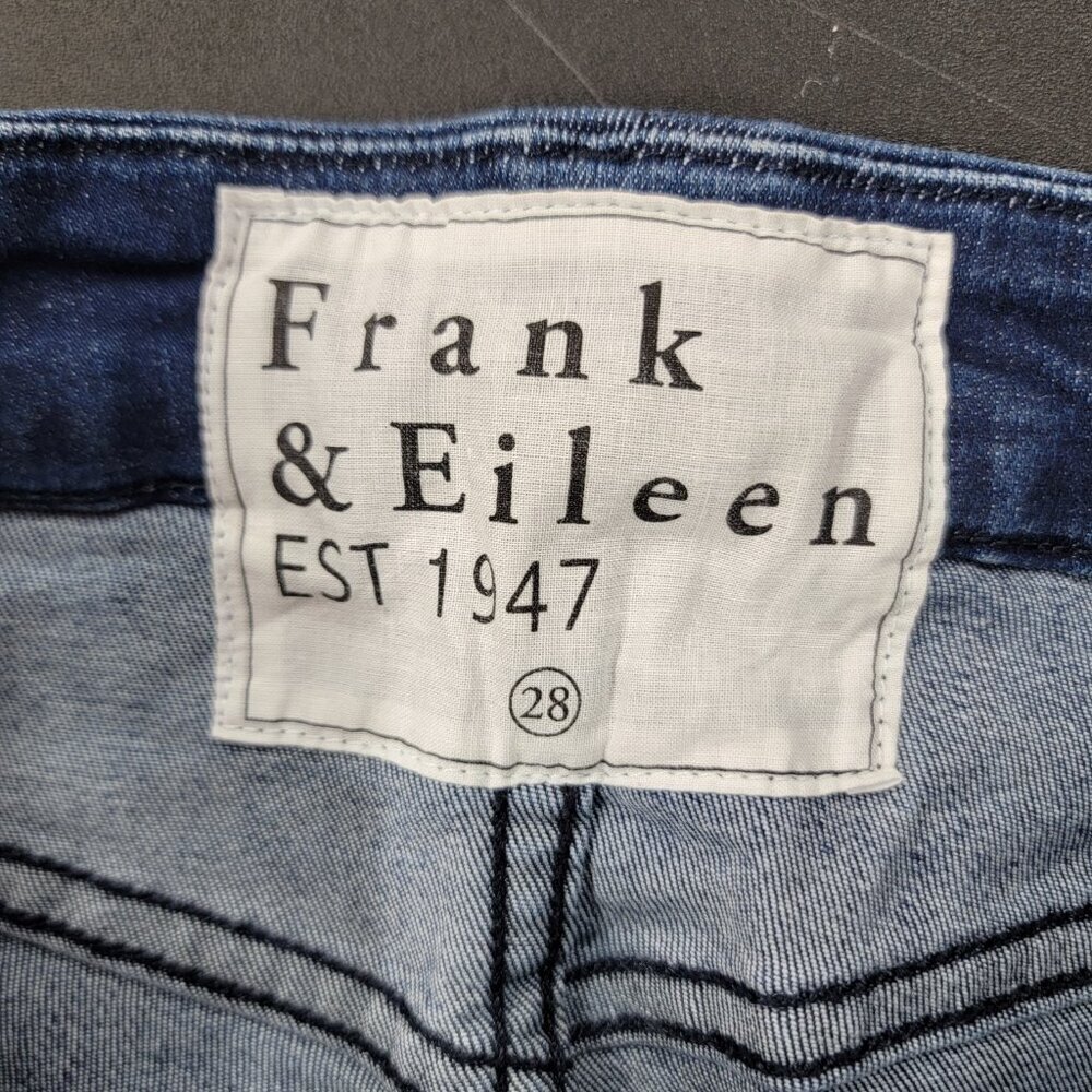 Frank & Eileen Womens Blue Denim Sligo Skinny Jean Raw Hem Size 28 Boho Classic - Picture 6 of 14